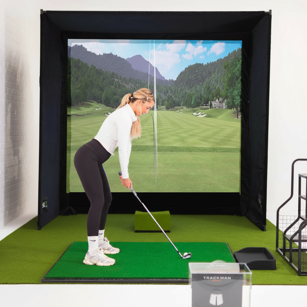Golf Simulator Enclosure with HD Impact Screen, 7 Sizes Available