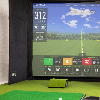 Golf Simulator Enclosure with HD Impact Screen, 7 Sizes Available