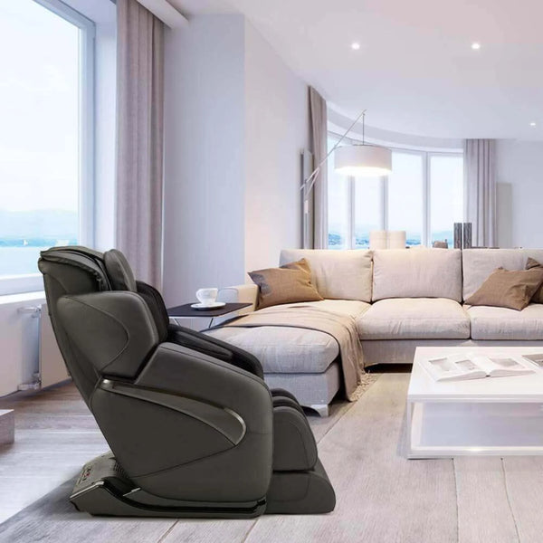 Jin L-Track Zero Gravity Massage Chair with Heat, Espresso