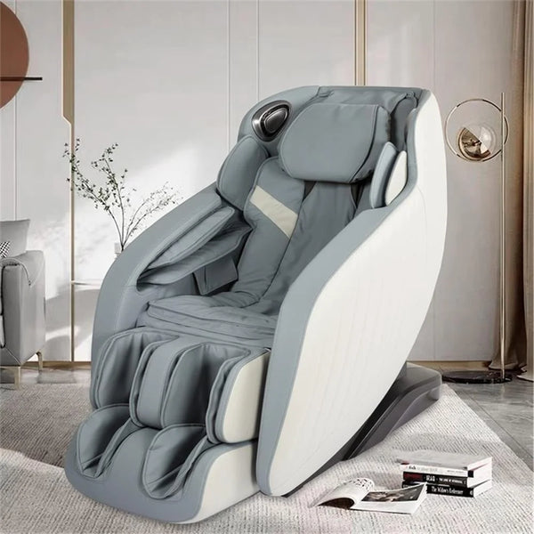 Zero Gravity 3D Massage Chair with Heat & Bluetooth, Blue Faux Leather