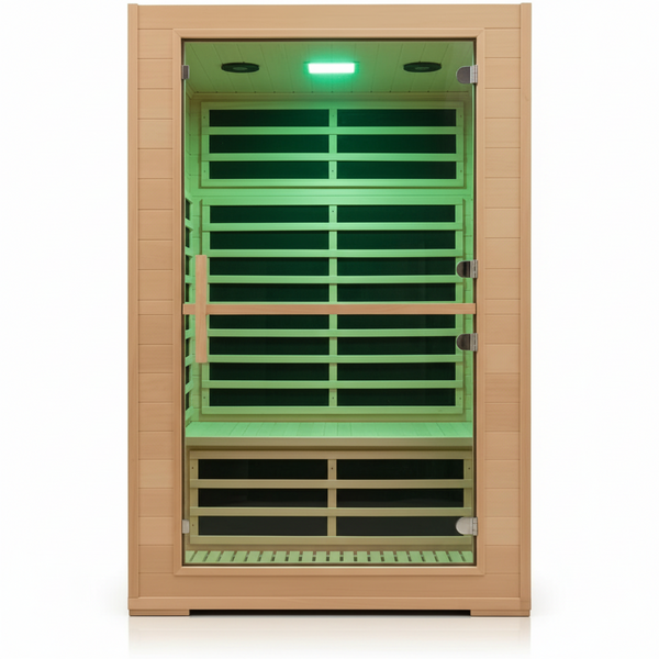 2-Person Infrared Sauna in Canadian Hemlock with App Control