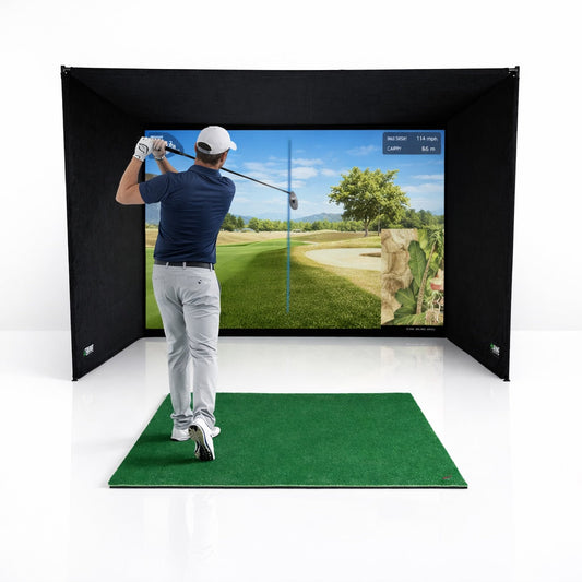Golfbays SimBox Golf Simulator Enclosure with Impact Screen