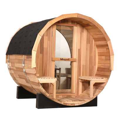 Prague Canadian Red Cedar Outdoor Steam Barrel Sauna
