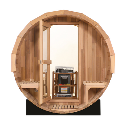 Prague Canadian Red Cedar Outdoor Steam Barrel Sauna