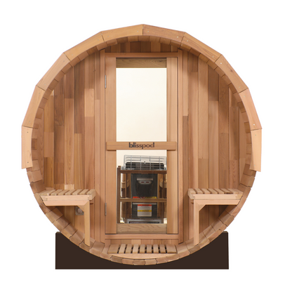 Prague Canadian Red Cedar Outdoor Steam Barrel Sauna