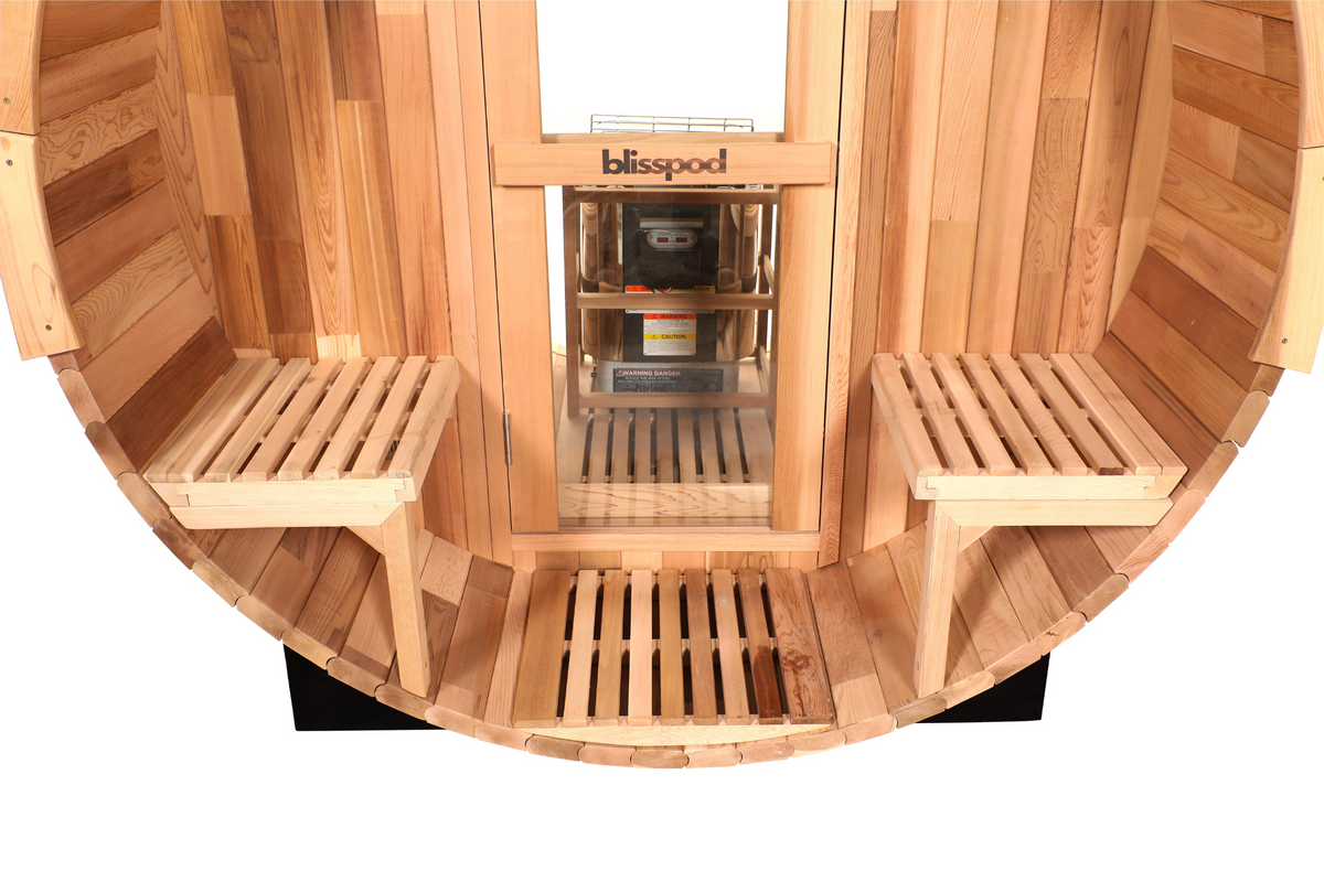 Prague Canadian Red Cedar Outdoor Steam Barrel Sauna