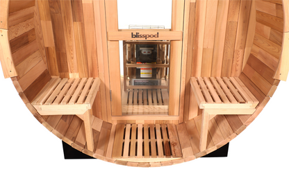 Prague Canadian Red Cedar Outdoor Steam Barrel Sauna