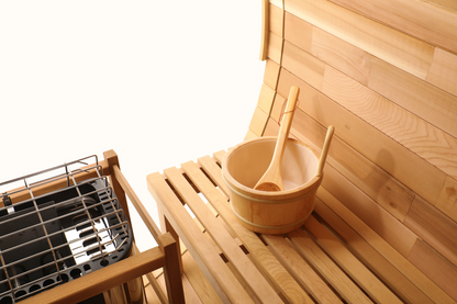 Prague Canadian Red Cedar Outdoor Steam Barrel Sauna