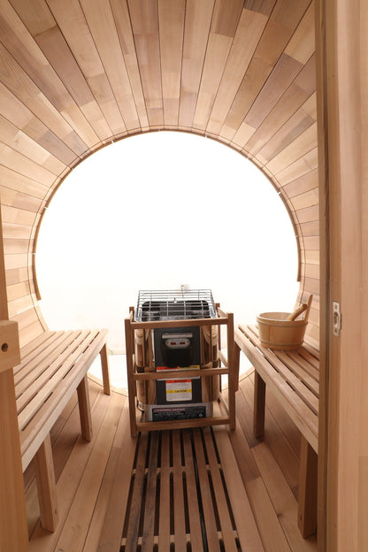 Prague Canadian Red Cedar Outdoor Steam Barrel Sauna