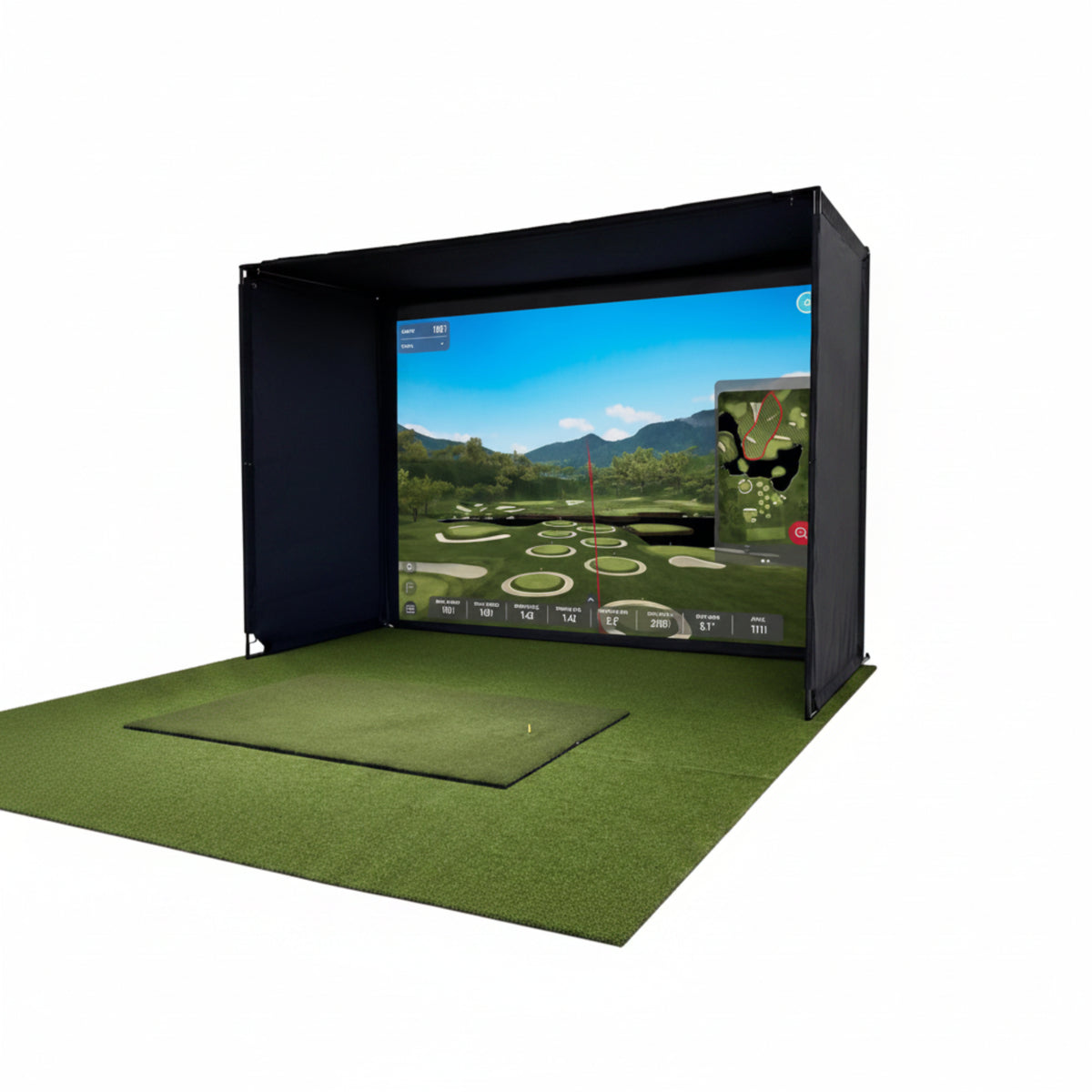 Golf Simulator Enclosure Kit with HD Impact Screen, 10 x 8 Ft